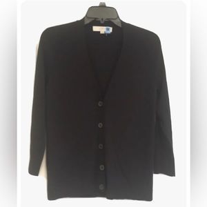 LOFT Women’s Long Sleeve V-neck Cardigan, Black, XS Minimalist Basic Neutral